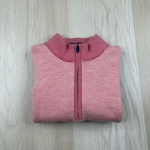 Stitch Golf Sweater 100% Italian Merino Wool Soft 1/4 Zip Pullover Mens Medium